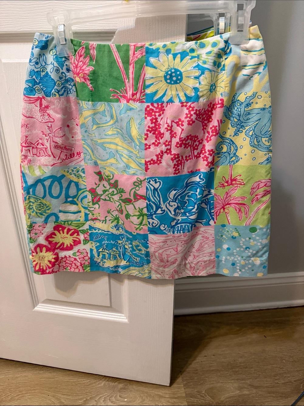 Lilly Pulitzer Patchwork Mini Skirt in Pink, Blue, Green, Yellow